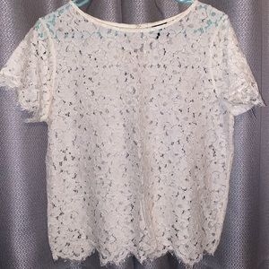 White laced top